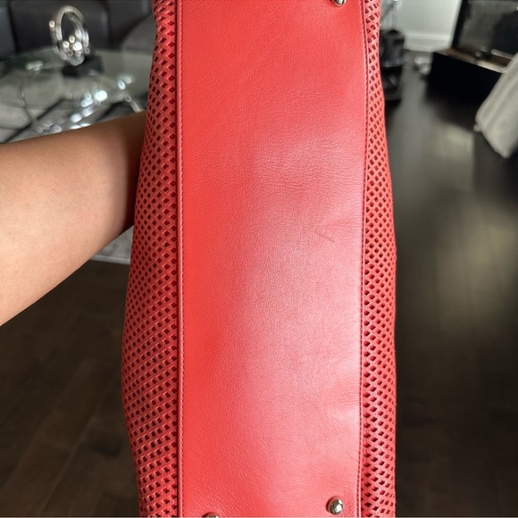 CHANEL Up In The Air Convertible Tote Bag in Red Authentic - Picture 11 of 12